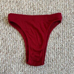 Rolling brand KI High Waisted Bottoms - Ribbed Cherry Red - XS